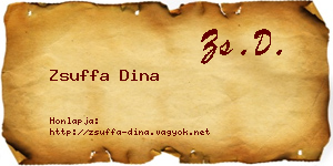 Zsuffa Dina névjegykártya